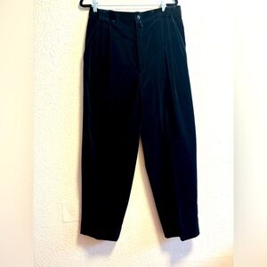 Gianni Versace Vtg  Italian Women’s Sz 54 L Black Velvet High Waisted Pants